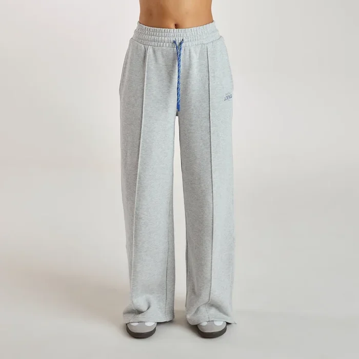 Wide-Leg Joggers – Grey Marl