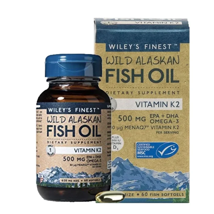 Wiley’s Finest Wild Alaskan Fish Oil Vitamin K2