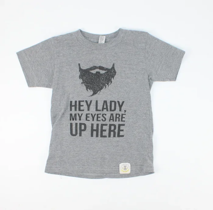 WIRE & HONEY GREY TEE 4Y PRE-LOVED