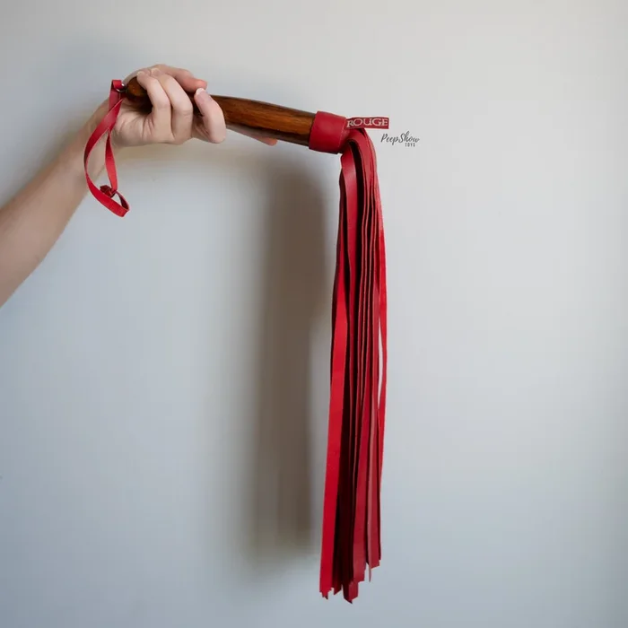 Wooden Handle + Leather Flogger