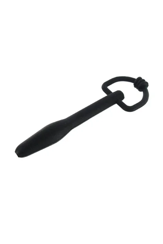 XR Brands – Master Series – Silicone Cum-Thru D-Ring Penis Plug – Black