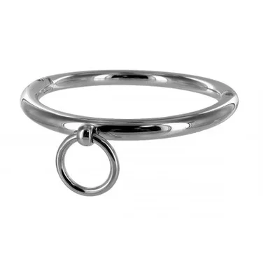 XR Brands Master Series Ladies Rolled Chrome Steel Collar with Ring