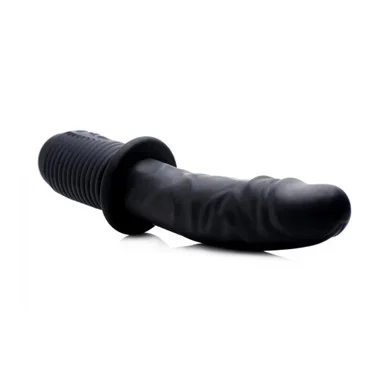 XR Brands Master Series Power Pounder 17-function Rechargeable Thrusting & Vibrating Realistic Silicone Dildo with Handle