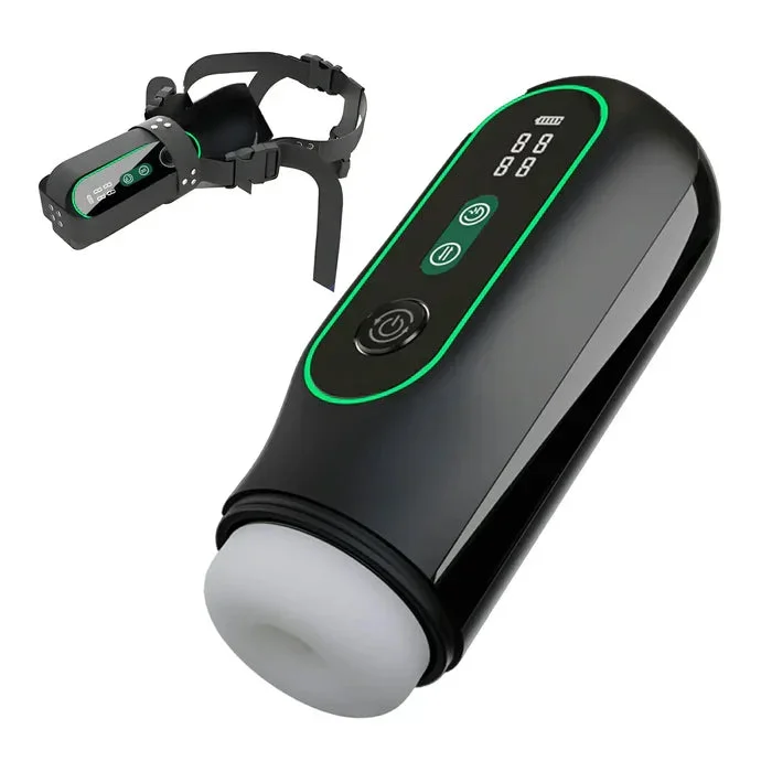 XS14: 6 In 1 Thrusting Vibrating Heating Voice Cock Suck Machine