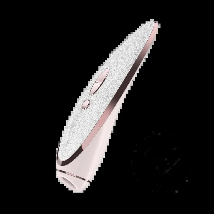 英国 Satisfyer-豪华Pret-a-Porter金属和皮革阴蒂按摩器(白色)