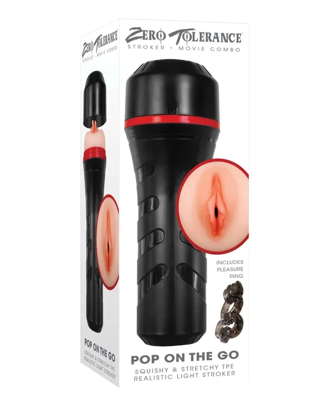 Zero Tolerance Stroker and Movie Combo Pop On The Go Light Skin Tone