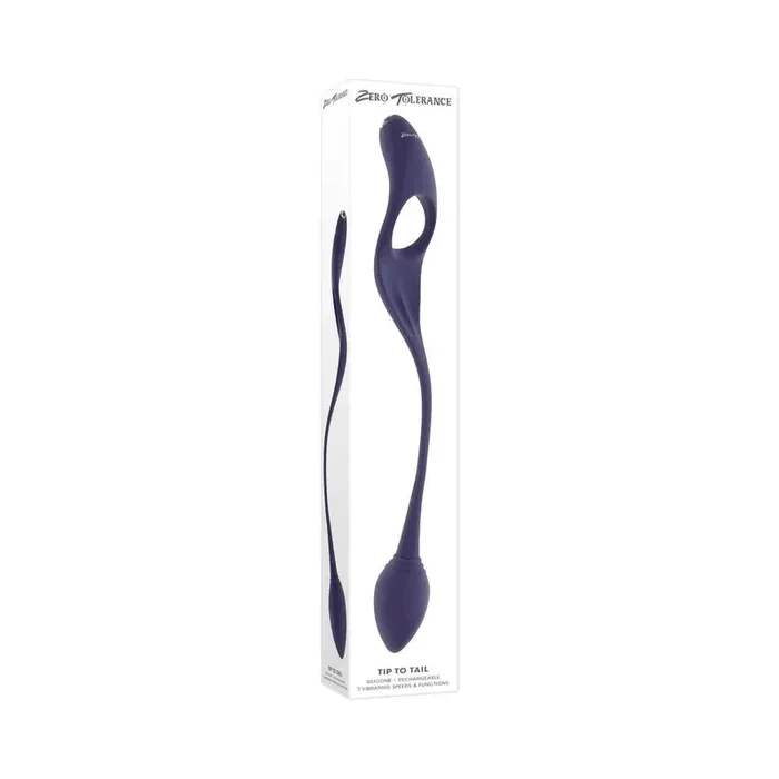 Zero Tolerance Tip to Tail Rechargeable Silicone Cock Ring with Anal Plug