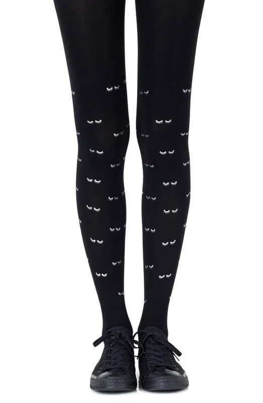 Zohara “Daydreaming” Silver Print Tights