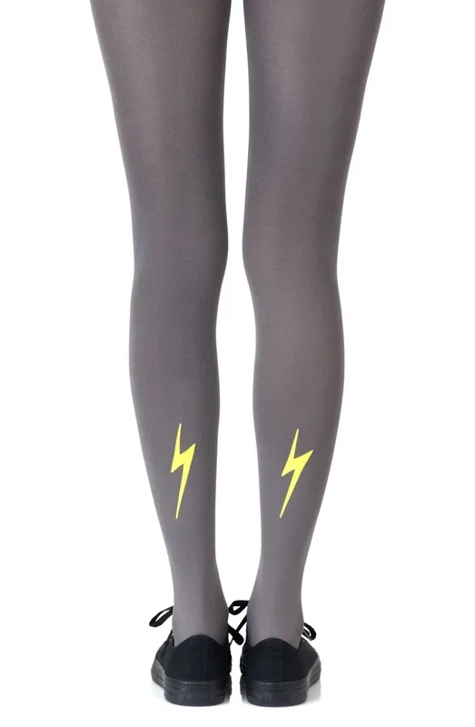 Zohara “Electric Feel” Yellow Print Tights